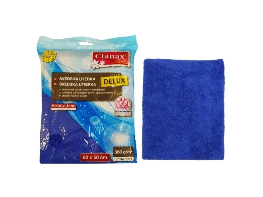 Utěrka švédská 60x50 Delux 380g modrá