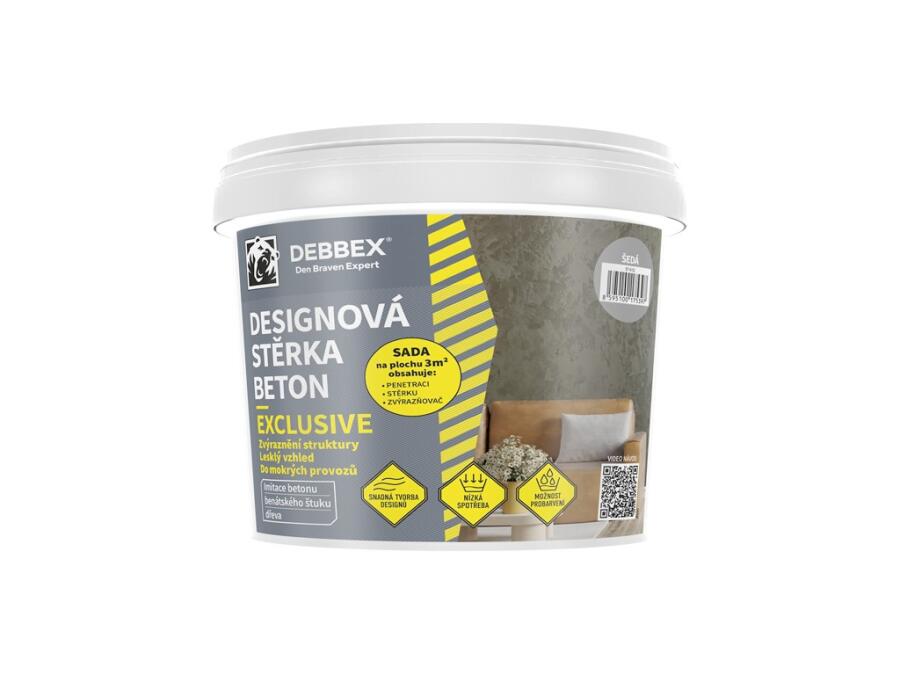 Den Braven stěrka BETON EXCLUSIVE šedá  5kg sada